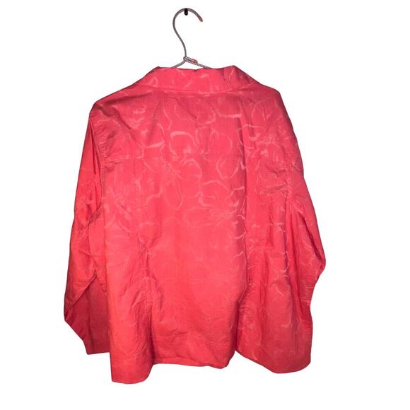 d & co Ladies iridescent microfiber oyster shell cottage core Y2K coral shacket - Picture 6 of 9